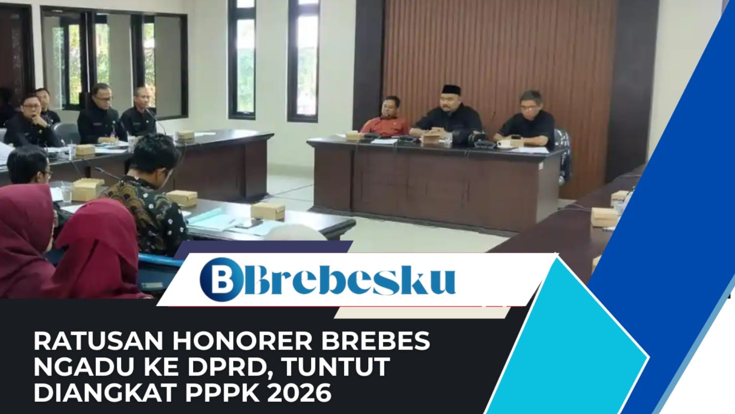 Ratusan honorer Brebes audiensi dengan DPRD menuntut PPPK 2026