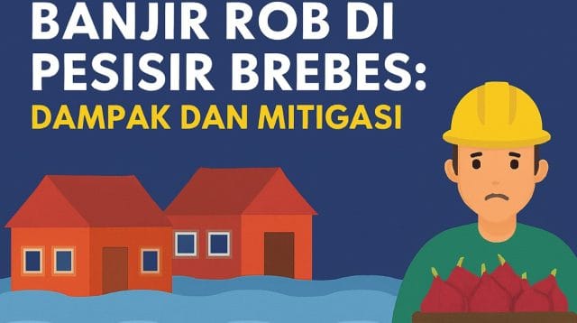 Kondisi banjir rob di pesisir Brebes merendam rumah warga