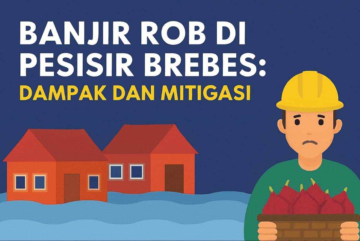 Kondisi banjir rob di pesisir Brebes merendam rumah warga