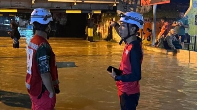 Kondisi banjir Sungai Babakan Brebes di Kecamatan Ketanggungan