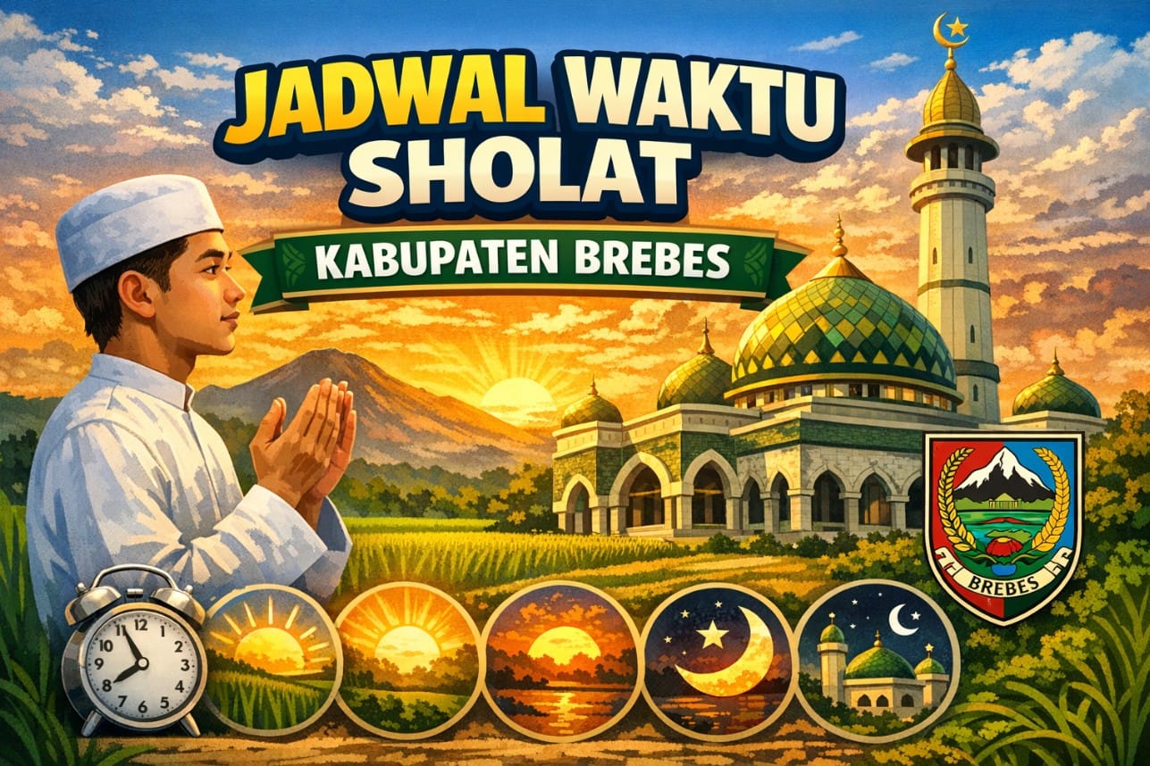 Jadwal sholat Brebes hari ini lengkap delapan waktu dari Imsak hingga Isya