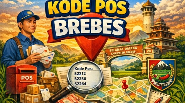 Daftar kode pos Brebes semua kecamatan dalam bentuk tabel informatif