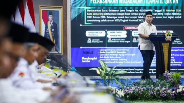 Wagub Jateng Gus Yasin memimpin rakor persiapan MTQ Nasional 2026 Jawa Tengah di Semarang