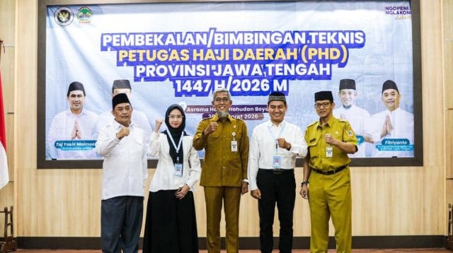 Suasana pembekalan petugas haji Jateng 2026 di Asrama Haji Donohudan Boyolali