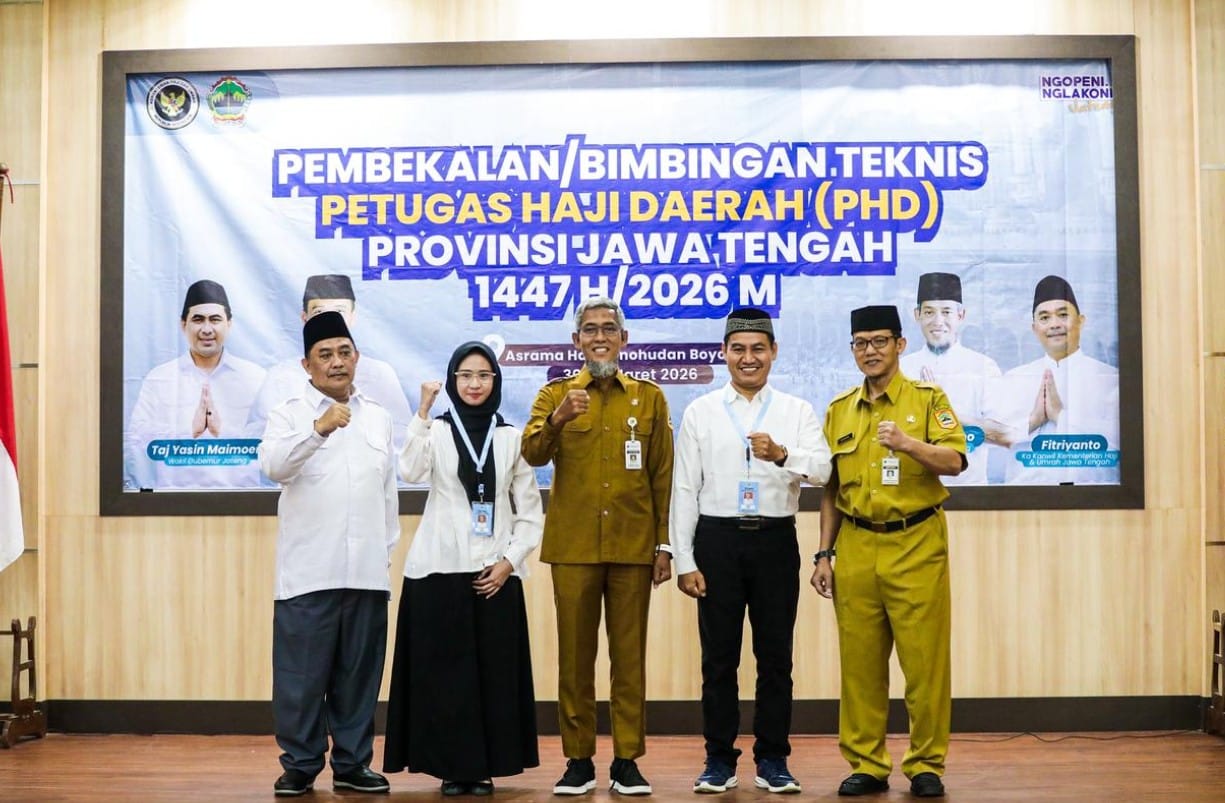 Suasana pembekalan petugas haji Jateng 2026 di Asrama Haji Donohudan Boyolali