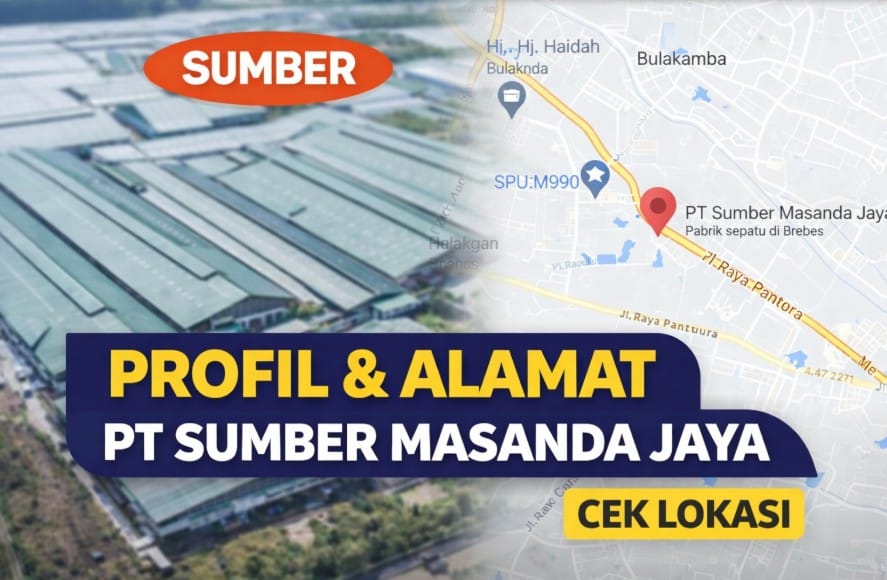 Lokasi pabrik PT Sumber Masanda Jaya di Bulakamba Brebes Jawa Tengah