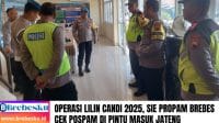 Sie Propam Polres Brebes melakukan sidak di Pospam Cisanggarung Operasi Lilin Candi 2025