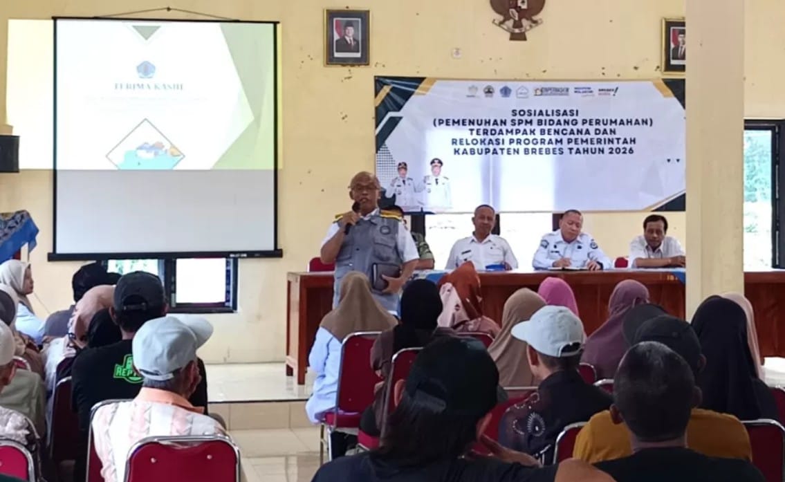 Sosialisasi relokasi rumah terdampak banjir Sungai Keruh di Kecamatan Bumiayu Brebes
