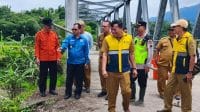 Kondisi talud jembatan longsor di Desa Ciseureh Ketanggungan Brebes