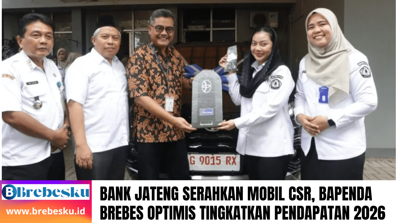 Bupati Brebes menerima mobil CSR Bank Jateng untuk operasional Bapenda