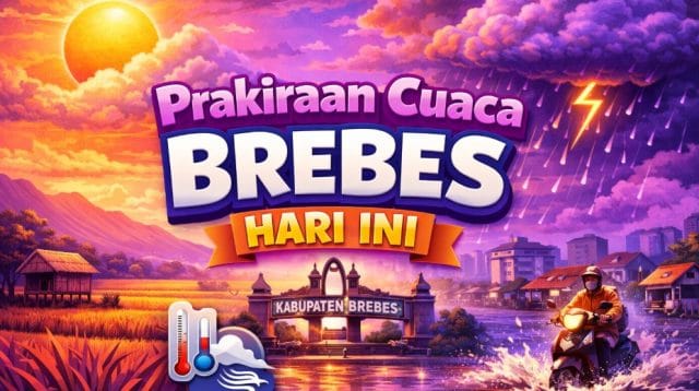 Ilustrasi cuaca berawan dan potensi hujan di Kabupaten Brebes