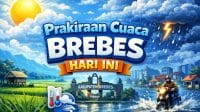 Ilustrasi cuaca cerah berawan dan potensi hujan di Kabupaten Brebes