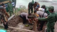 Peletakan batu pertama pembangunan Jembatan Garuda Bantarkawung Brebes di atas Sungai Ciraja Desa Bantarkawung