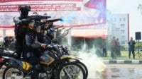latihan terpadu Sispam Kota Brebes antisipasi May Day kamtibmas