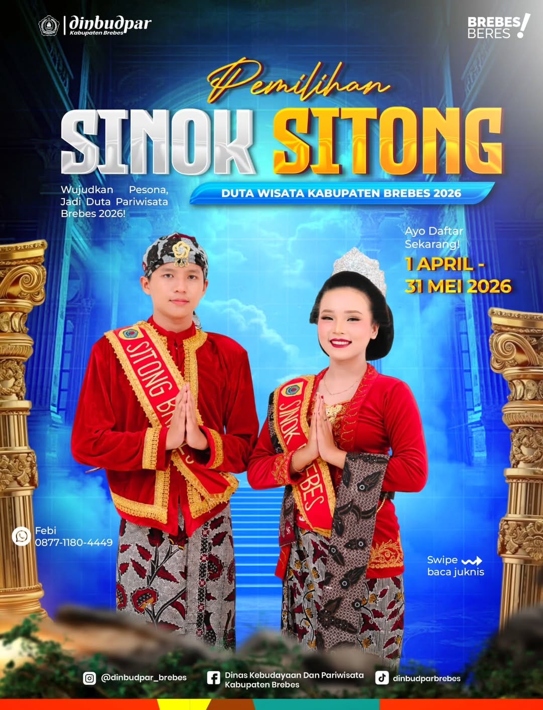 Poster Pemilihan Sinok Sitong Brebes 2026 resmi dibuka