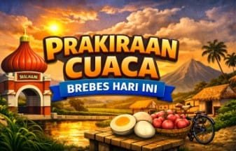 Prakiraan cuaca Brebes hari ini 14 April 2026 dengan prediksi hujan dari BMKG untuk semua kecamatan