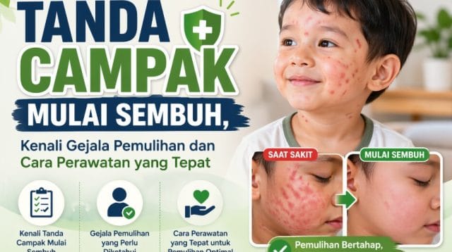 tanda campak mulai sembuh ruam mengering dan demam turun