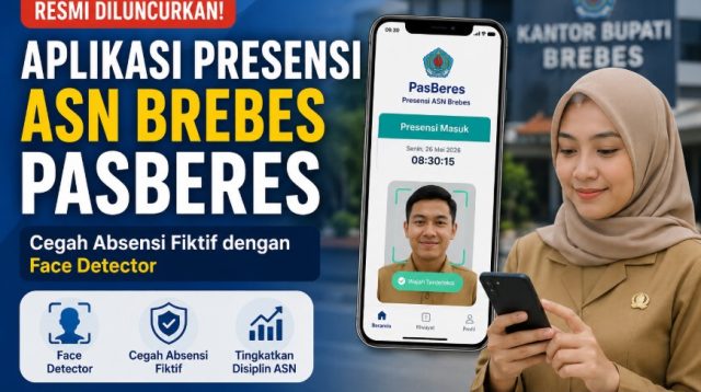 Peluncuran aplikasi presensi ASN Brebes PasBeres dengan fitur face detector di Kantor Pemerintahan Terpadu Brebes
