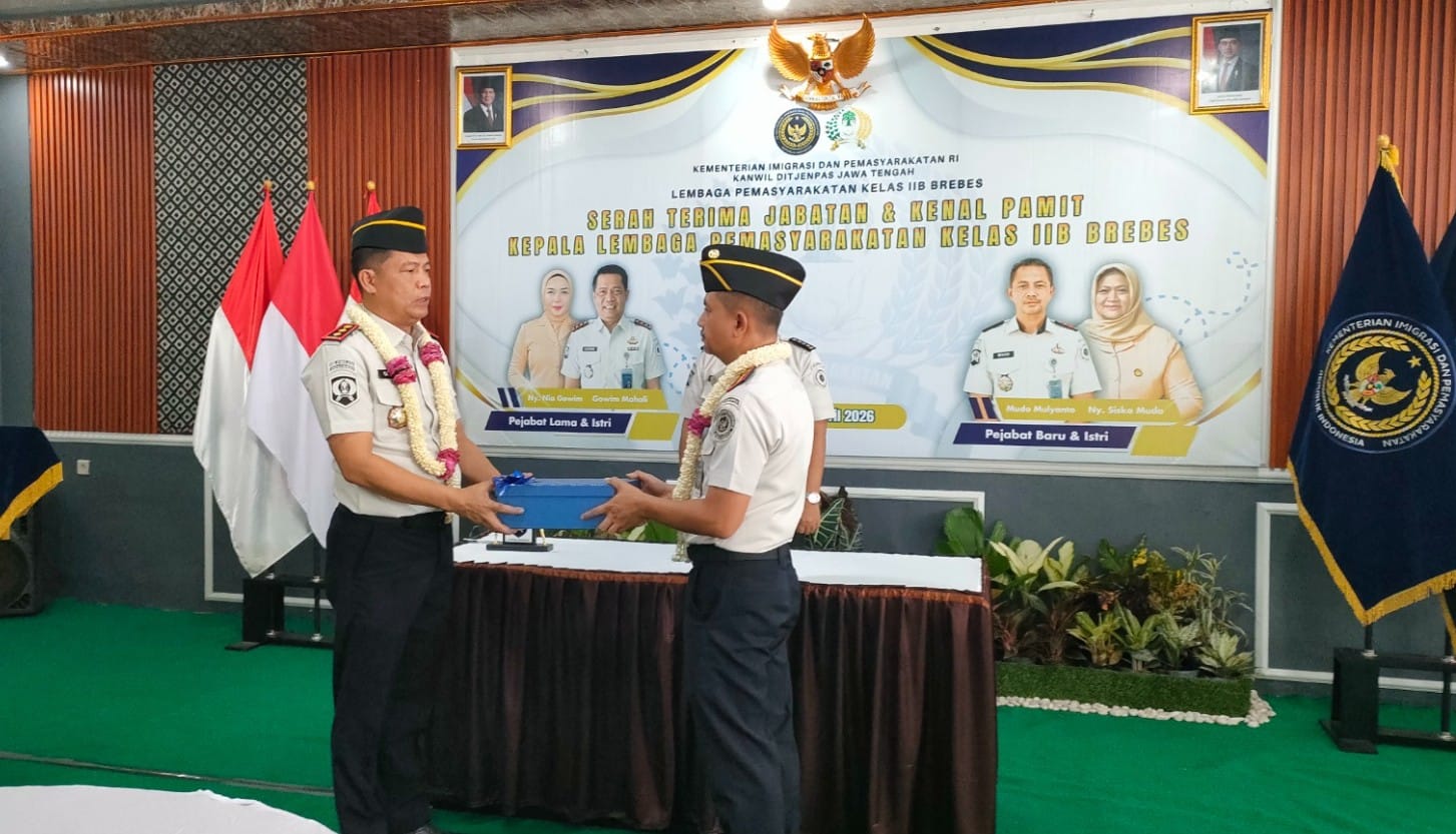 Kalapas baru Lapas Brebes 2026 Mudo Mulyanto sertijab Lapas Kelas IIB Brebes